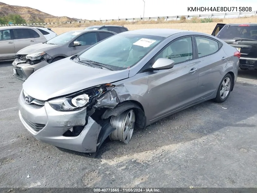 2013 Hyundai Elantra Gls VIN: KMHDH4AE8DU715808 Lot: 40773565