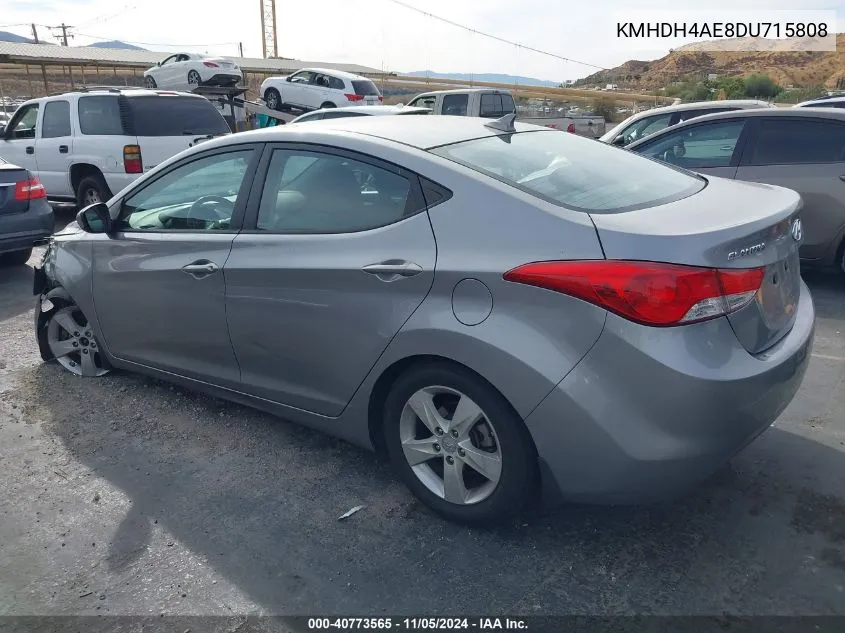 2013 Hyundai Elantra Gls VIN: KMHDH4AE8DU715808 Lot: 40773565