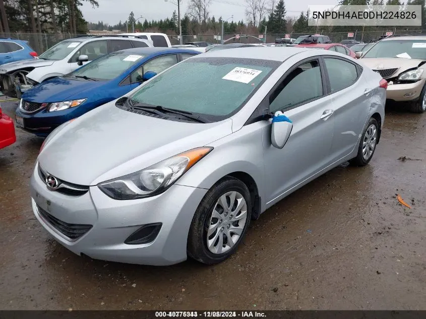 2013 Hyundai Elantra Gls VIN: 5NPDH4AE0DH224826 Lot: 40775343