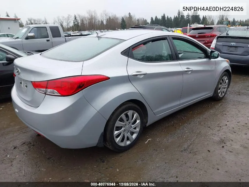 2013 Hyundai Elantra Gls VIN: 5NPDH4AE0DH224826 Lot: 40775343