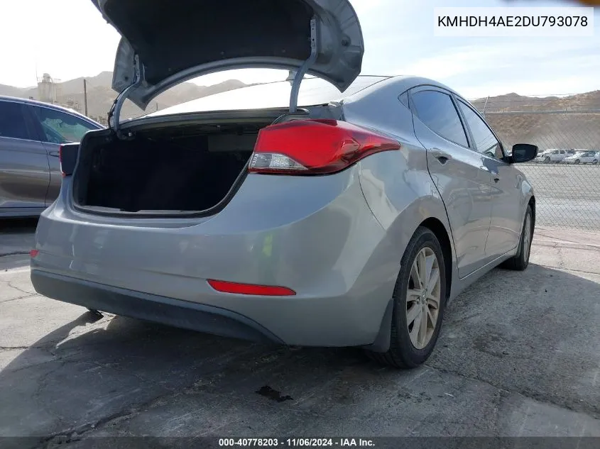 2013 Hyundai Elantra Gls VIN: KMHDH4AE2DU793078 Lot: 40778203