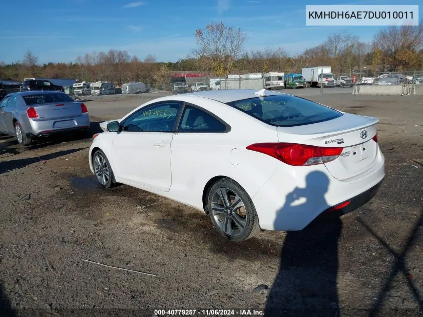 2013 Hyundai Elantra Se VIN: KMHDH6AE7DU010011 Lot: 40779257