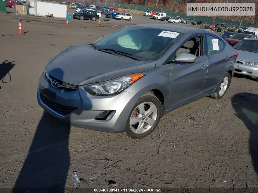 2013 Hyundai Elantra Gls VIN: KMHDH4AE0DU920328 Lot: 40788141