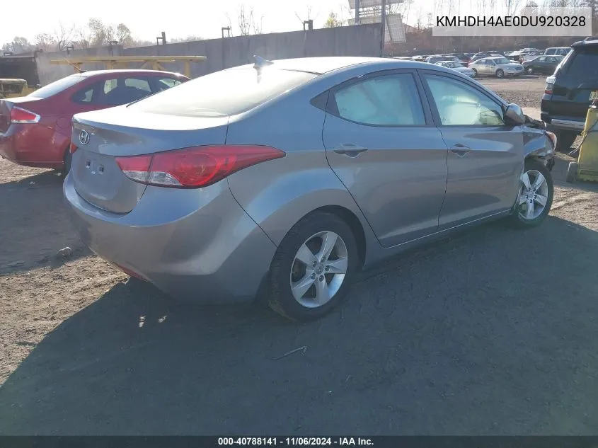 2013 Hyundai Elantra Gls VIN: KMHDH4AE0DU920328 Lot: 40788141