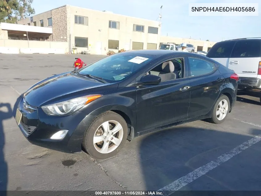 2013 Hyundai Elantra Gls VIN: 5NPDH4AE6DH405686 Lot: 40797600