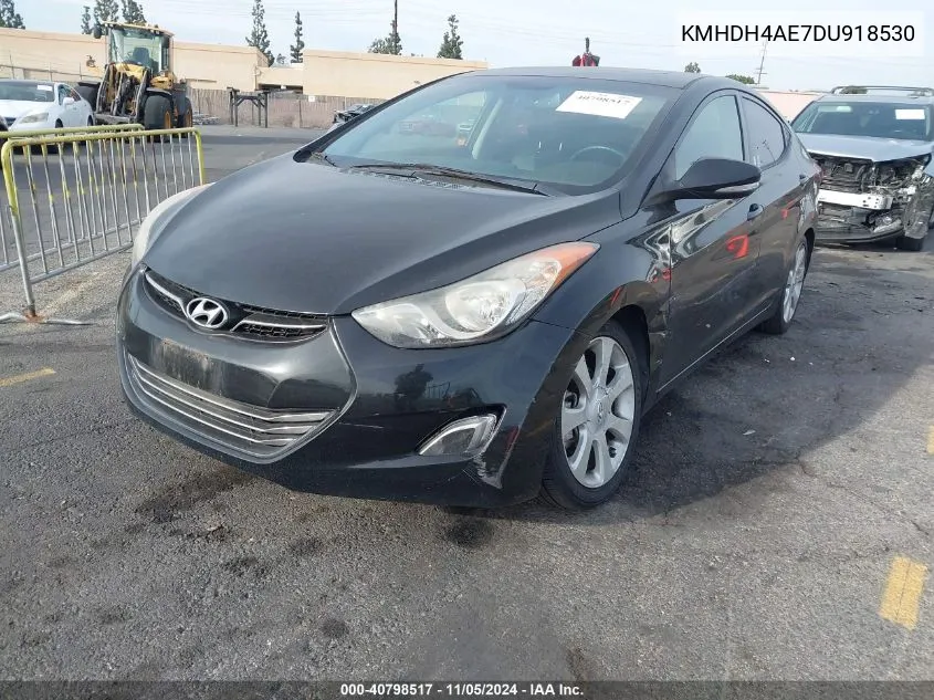 2013 Hyundai Elantra Limited VIN: KMHDH4AE7DU918530 Lot: 40798517