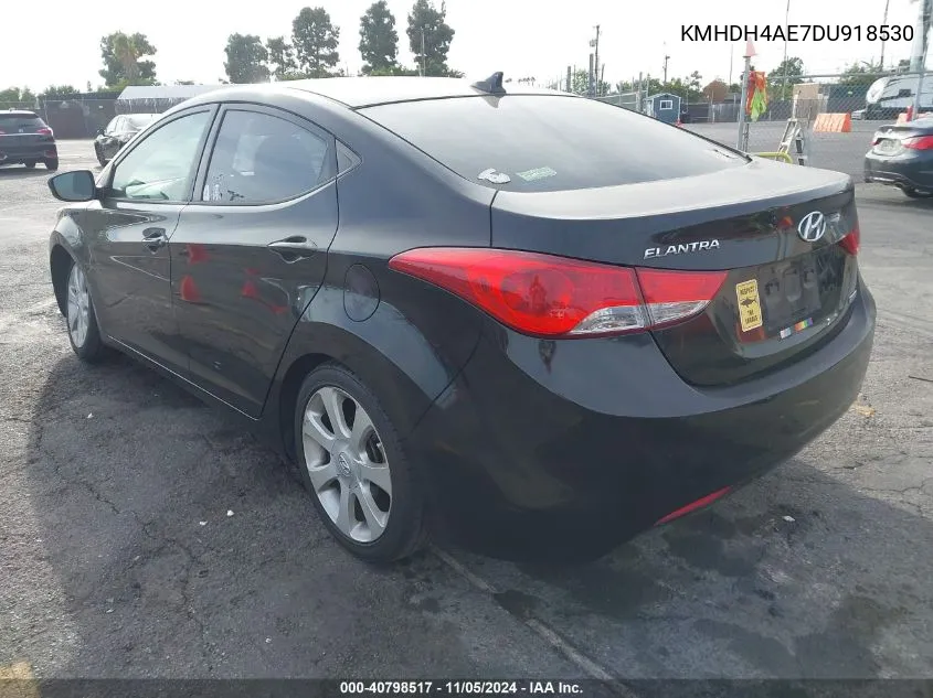 2013 Hyundai Elantra Limited VIN: KMHDH4AE7DU918530 Lot: 40798517