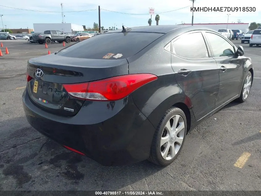 2013 Hyundai Elantra Limited VIN: KMHDH4AE7DU918530 Lot: 40798517