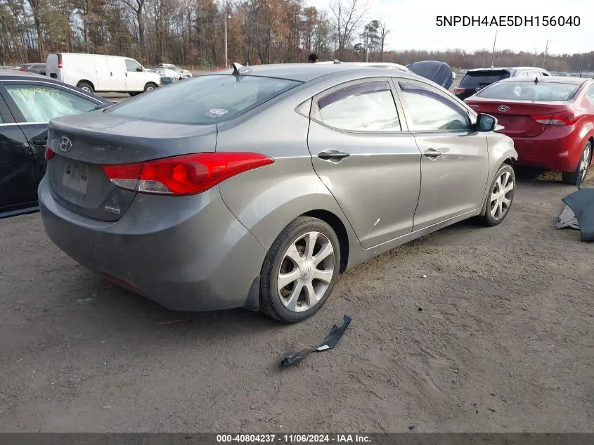 2013 Hyundai Elantra Limited VIN: 5NPDH4AE5DH156040 Lot: 40804237