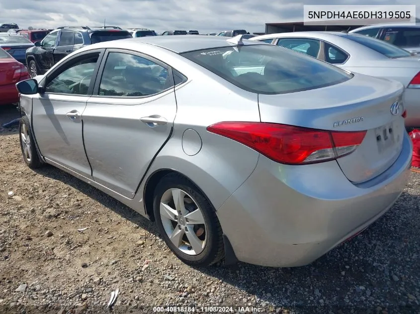 2013 Hyundai Elantra Gls VIN: 5NPDH4AE6DH319505 Lot: 40818184