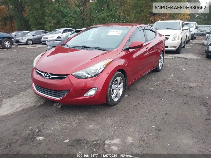 2013 Hyundai Elantra Gls VIN: 5NPDH4AE8DH380662 Lot: 40819877