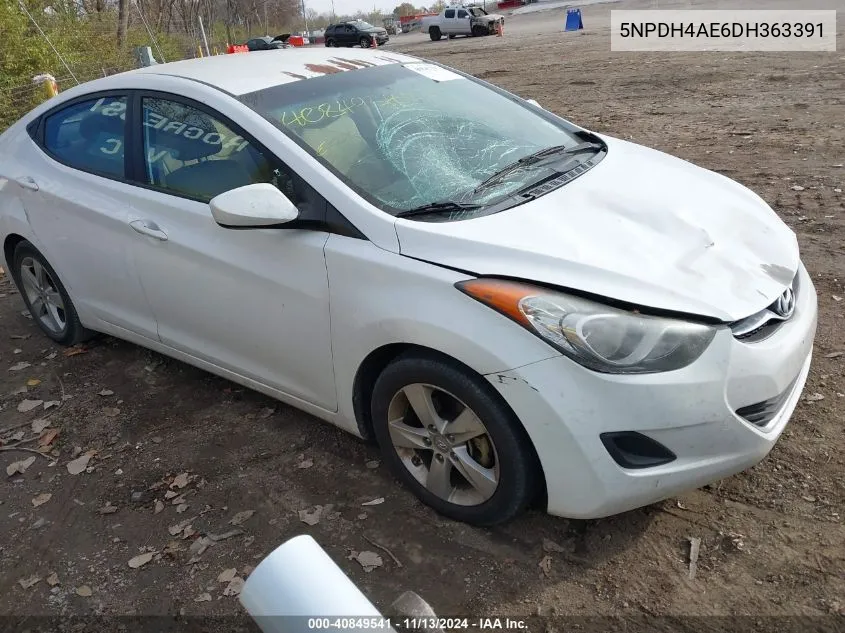 5NPDH4AE6DH363391 2013 Hyundai Elantra Gls