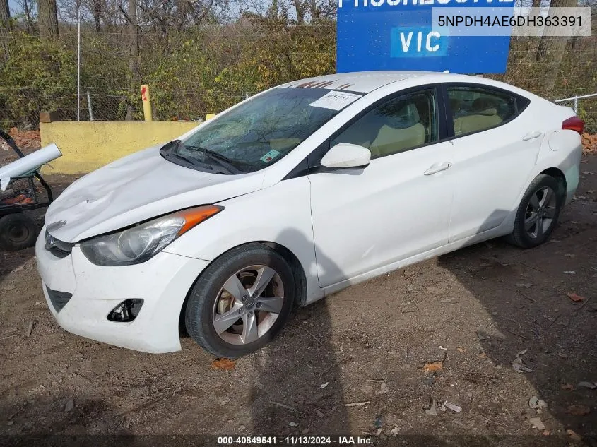 5NPDH4AE6DH363391 2013 Hyundai Elantra Gls