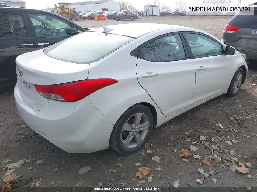 5NPDH4AE6DH363391 2013 Hyundai Elantra Gls