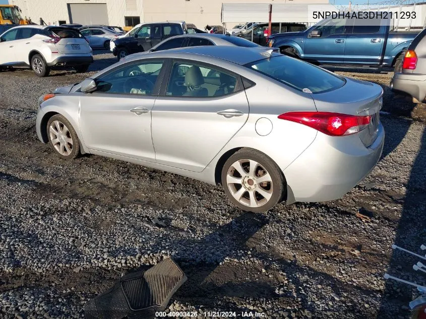 2013 Hyundai Elantra Limited VIN: 5NPDH4AE3DH211293 Lot: 40903426