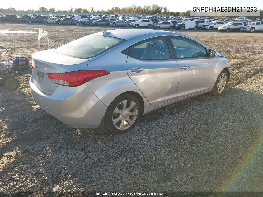 2013 Hyundai Elantra Limited VIN: 5NPDH4AE3DH211293 Lot: 40903426