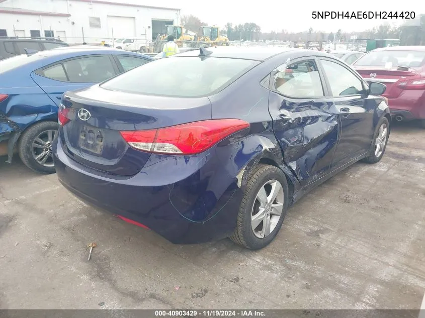 2013 Hyundai Elantra Gls VIN: 5NPDH4AE6DH244420 Lot: 40903429