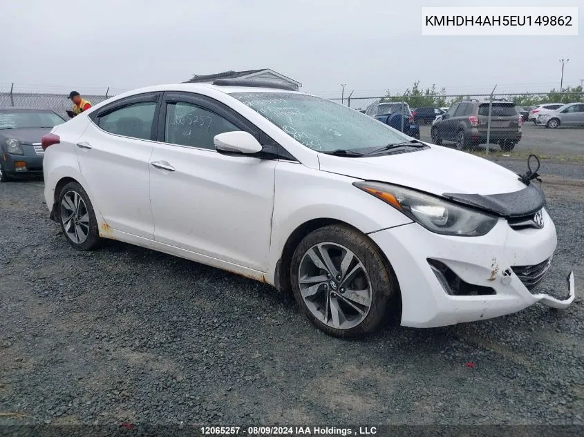 2014 Hyundai Elantra Limited VIN: KMHDH4AH5EU149862 Lot: 12065257