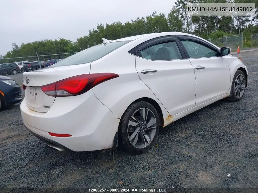 2014 Hyundai Elantra Limited VIN: KMHDH4AH5EU149862 Lot: 12065257