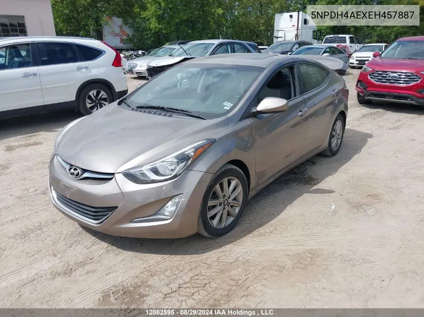 2014 Hyundai Elantra Gls VIN: 5NPDH4AEXEH457887 Lot: 12082595