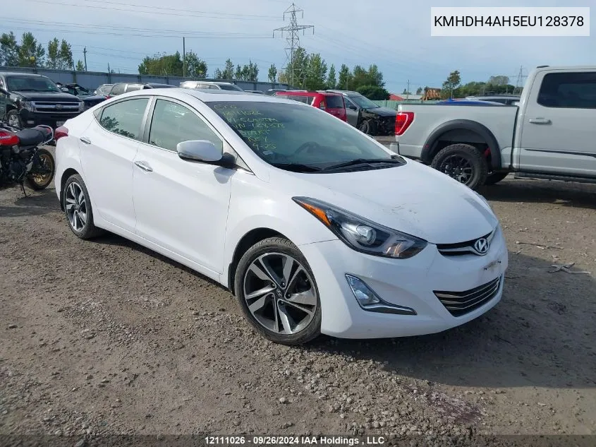 2014 Hyundai Elantra Limited VIN: KMHDH4AH5EU128378 Lot: 12111026