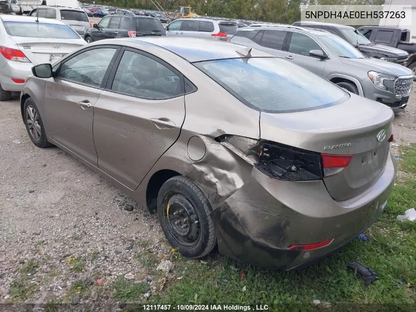 5NPDH4AE0EH537263 2014 Hyundai Elantra Gl