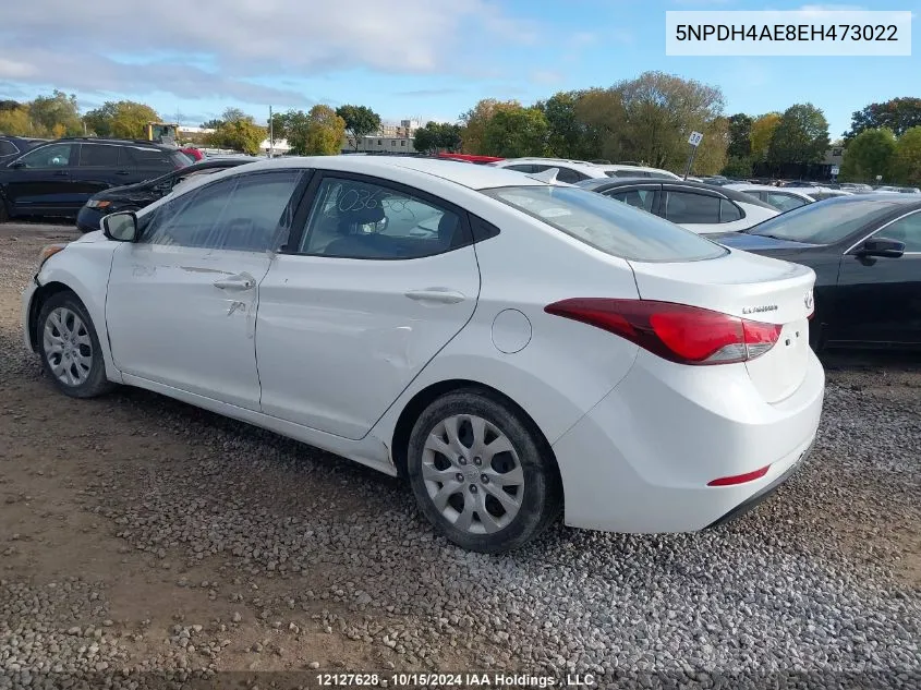 2014 Hyundai Elantra Gl VIN: 5NPDH4AE8EH473022 Lot: 12127628