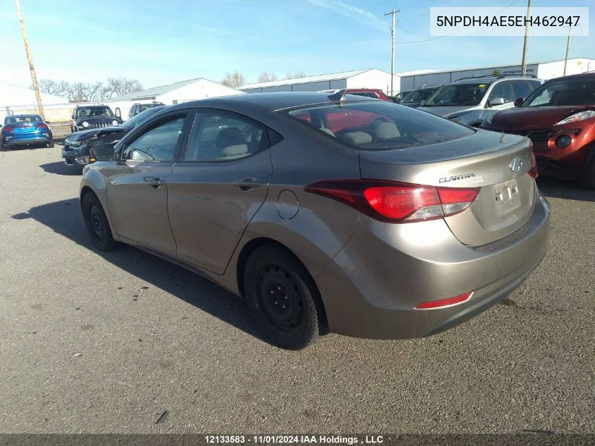 2014 Hyundai Elantra Gls VIN: 5NPDH4AE5EH462947 Lot: 12133583