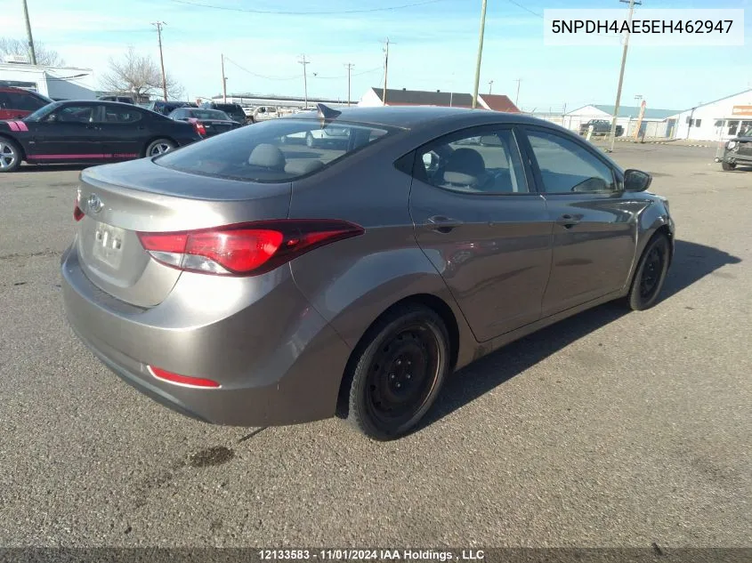 2014 Hyundai Elantra Gls VIN: 5NPDH4AE5EH462947 Lot: 12133583