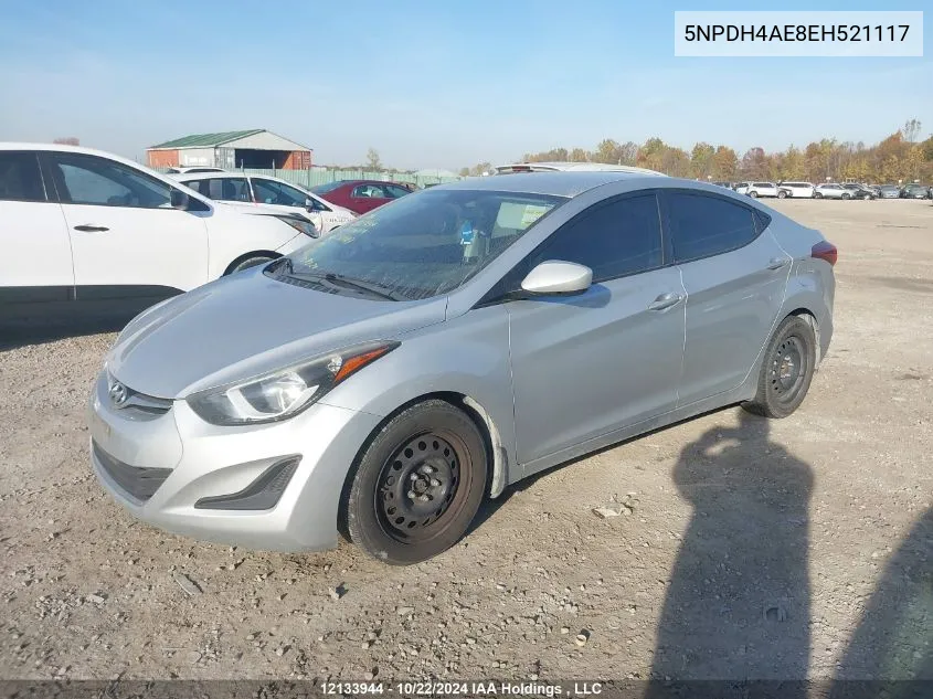 2014 Hyundai Elantra Se/Sport/Limited VIN: 5NPDH4AE8EH521117 Lot: 12133944