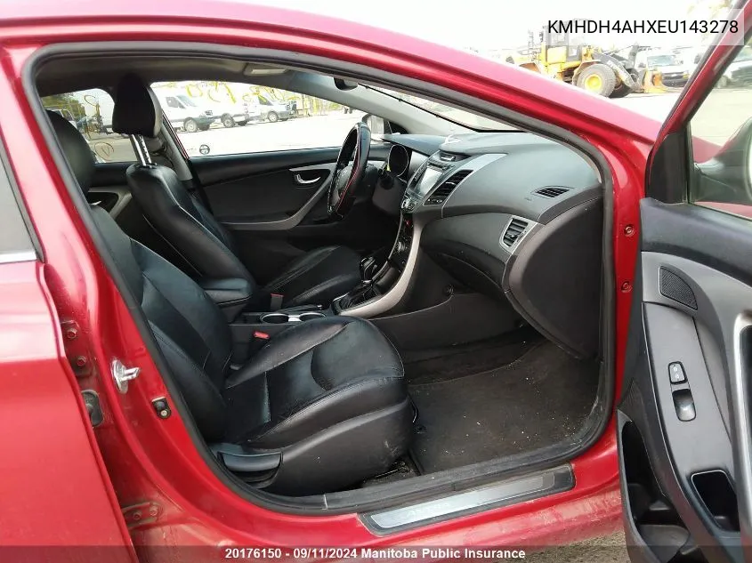 KMHDH4AHXEU143278 2014 Hyundai Elantra