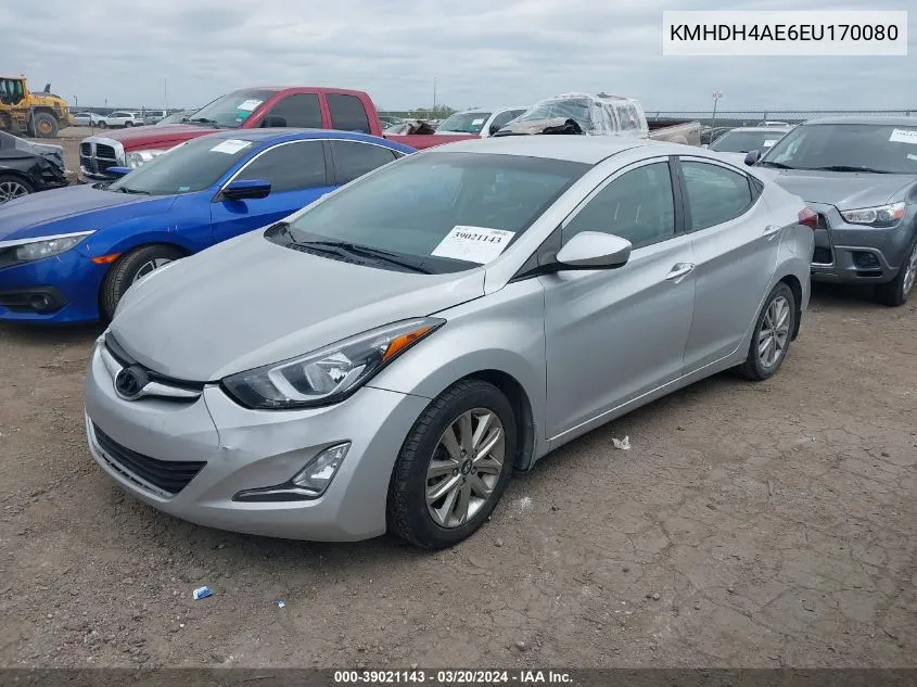 KMHDH4AE6EU170080 2014 Hyundai Elantra Se