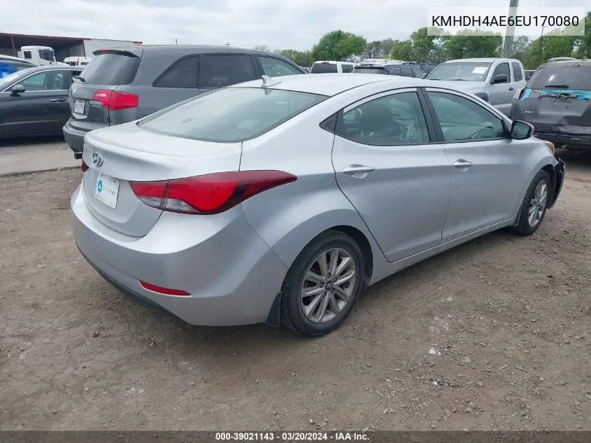 KMHDH4AE6EU170080 2014 Hyundai Elantra Se