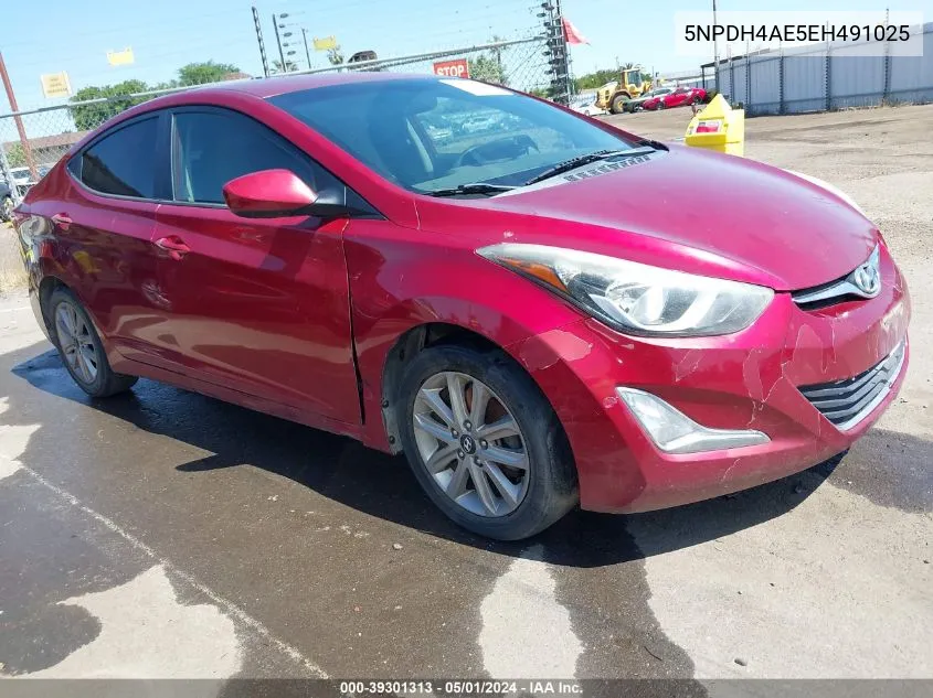 2014 Hyundai Elantra Se VIN: 5NPDH4AE5EH491025 Lot: 39301313