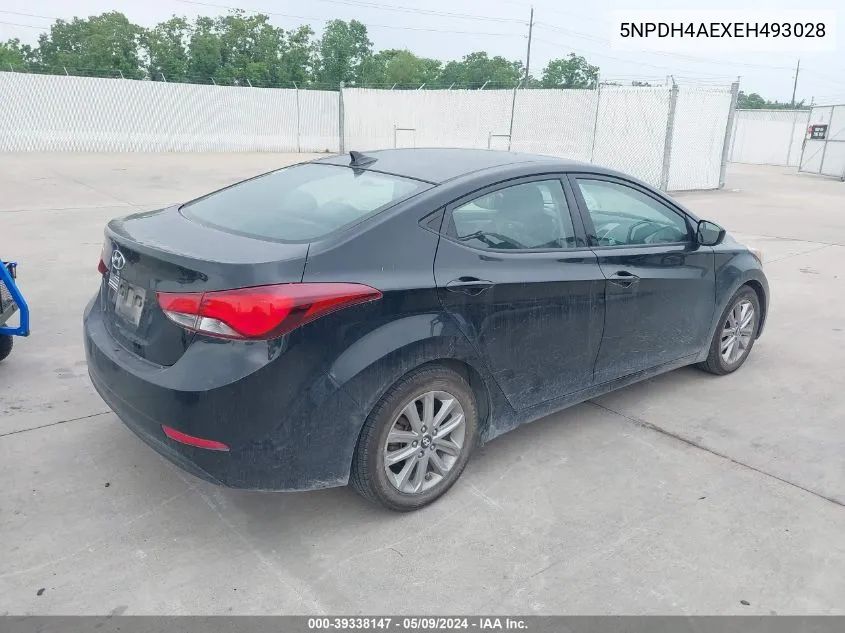 5NPDH4AEXEH493028 2014 Hyundai Elantra Se