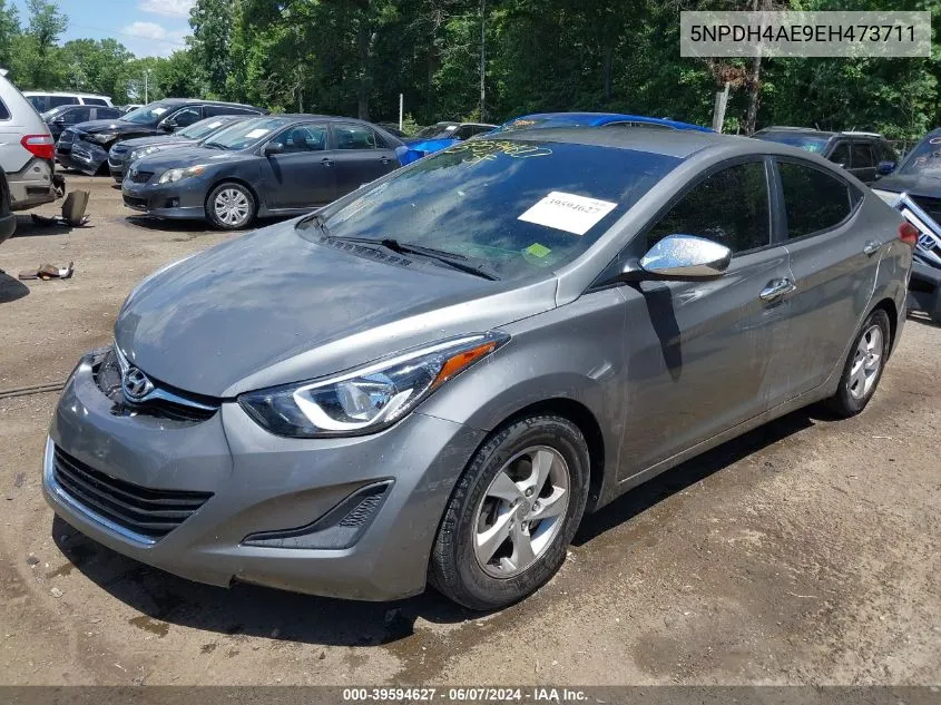 2014 Hyundai Elantra Se VIN: 5NPDH4AE9EH473711 Lot: 39594627