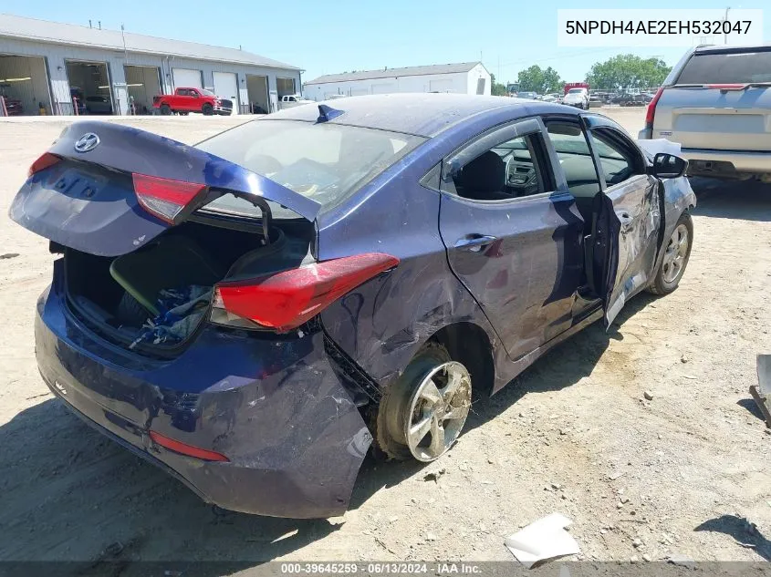 5NPDH4AE2EH532047 2014 Hyundai Elantra Se