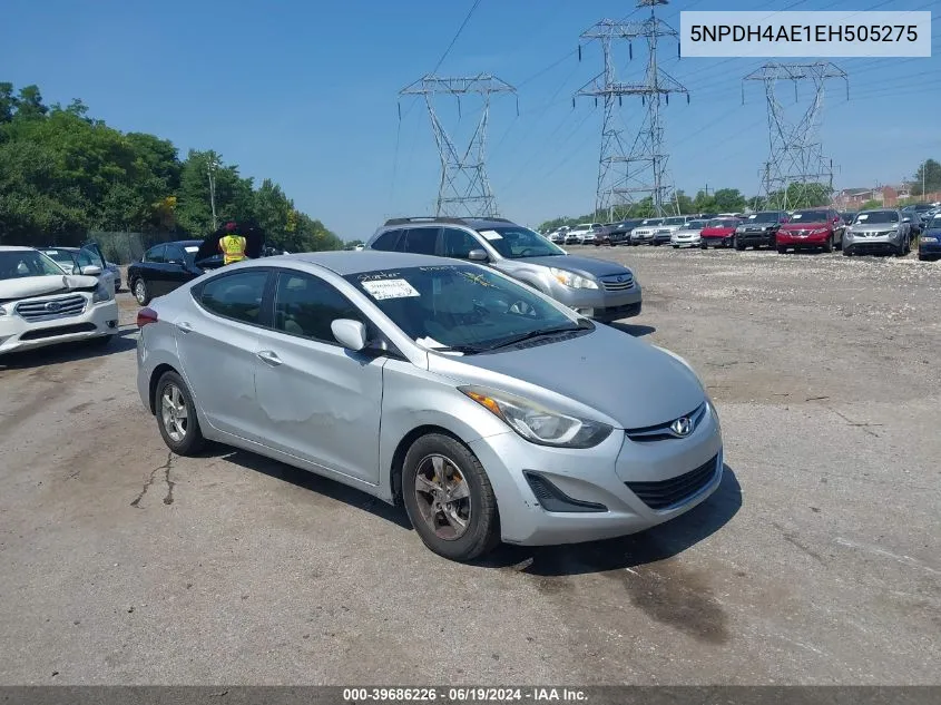 2014 Hyundai Elantra Se VIN: 5NPDH4AE1EH505275 Lot: 39686226