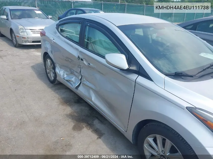 KMHDH4AE4EU111738 2014 Hyundai Elantra Se