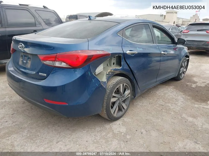 KMHDH4AE8EU053004 2014 Hyundai Elantra Limited