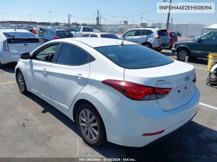 5NPDH4AE2EH508394 2014 Hyundai Elantra Se