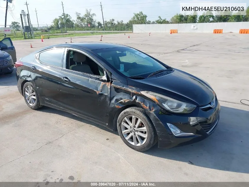 KMHDH4AE5EU210603 2014 Hyundai Elantra Se