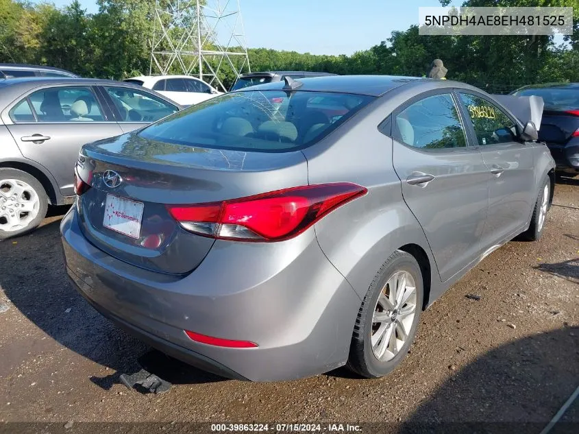 5NPDH4AE8EH481525 2014 Hyundai Elantra Se