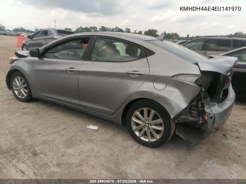 2014 Hyundai Elantra Se VIN: KMHDH4AE4EU141970 Lot: 39934070