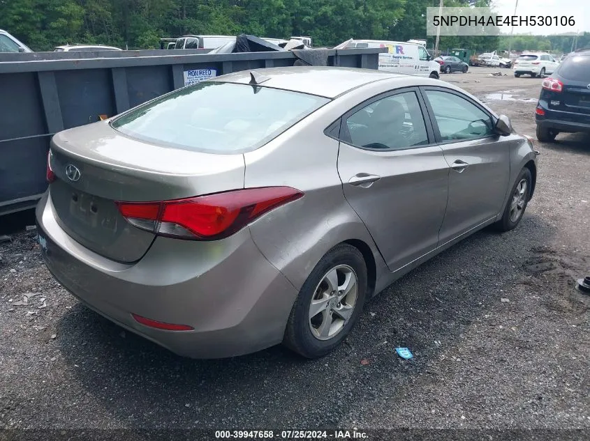 2014 Hyundai Elantra Se VIN: 5NPDH4AE4EH530106 Lot: 39947658