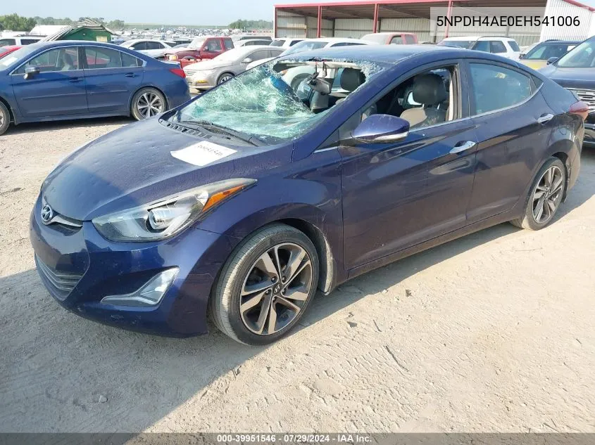 5NPDH4AE0EH541006 2014 Hyundai Elantra Limited