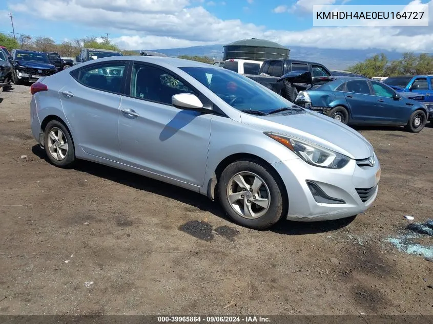 2014 Hyundai Elantra Se VIN: KMHDH4AE0EU164727 Lot: 39965864