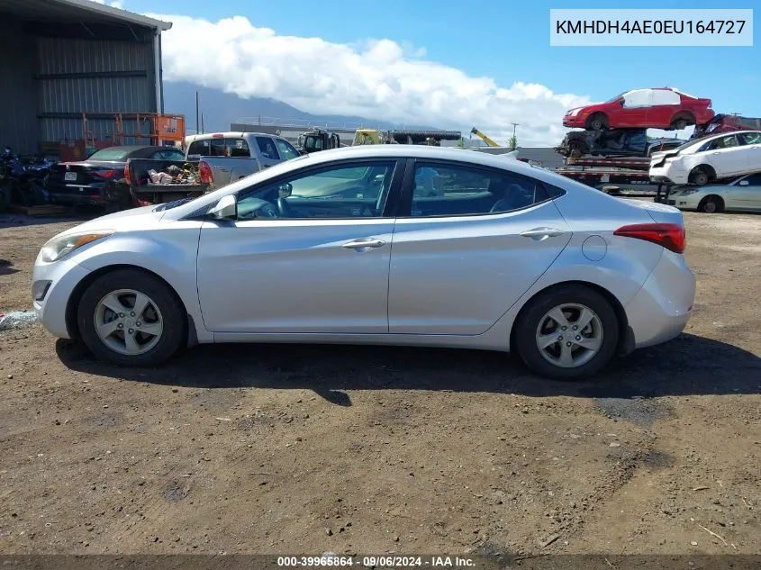 KMHDH4AE0EU164727 2014 Hyundai Elantra Se