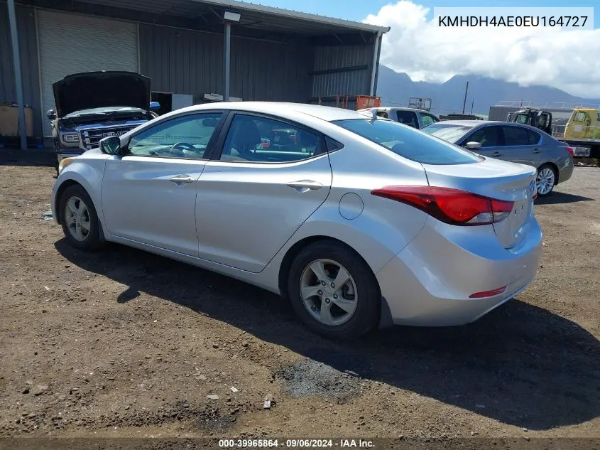 2014 Hyundai Elantra Se VIN: KMHDH4AE0EU164727 Lot: 39965864