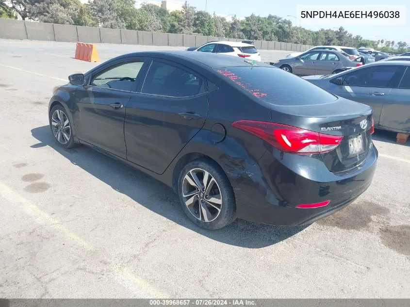 5NPDH4AE6EH496038 2014 Hyundai Elantra Limited